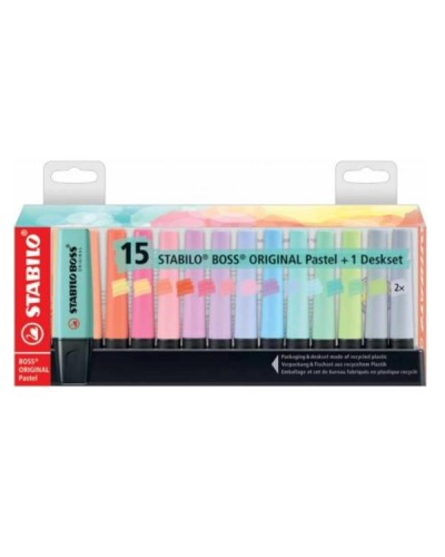 AST15 STABILO BOSS PASTEL DESKSET