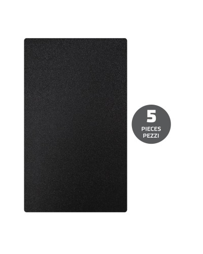 PROSKIN5 - Pellicola da 5 pezzi con texture glitterata nero per il retro dello smartphone compatibile con i plotter ProScreen, 