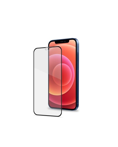 FULLGLASS - Vetro 9H con bordo colorato nero compatibile con Apple iPhone 12 Mini