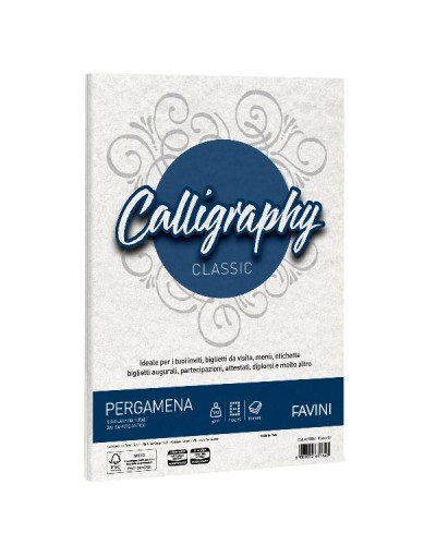 CALLIGRAPHY pergamena - Bianco - 190g/m2 – 50 fogli