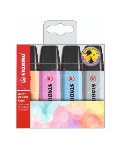 AST4 STABILO BOSS PASTEL NEW COLORS