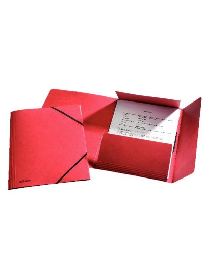 Cartellina 3 Lembi con Elastico Rainbow Rossa A4
