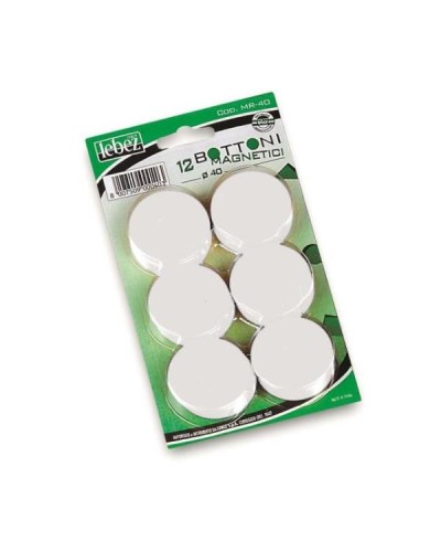CF12 BOTTONI MAGN.BIANCO 40 MM BLIS