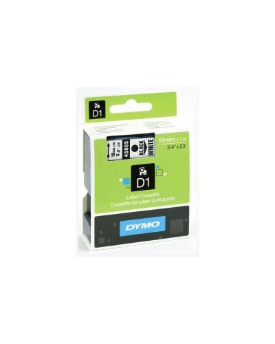 Nastri D1 19mmx7m nero/bianco