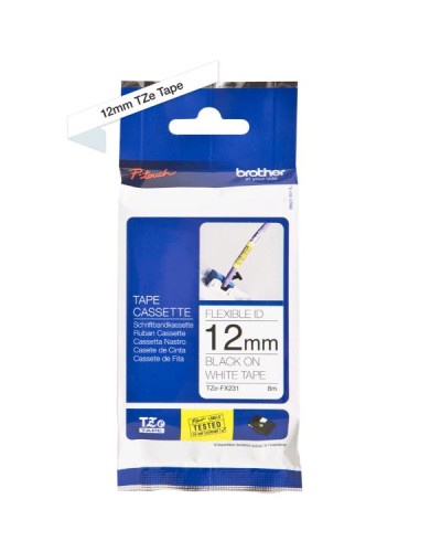 NASTRO TZ 12MM NERO BIANCO FLESS