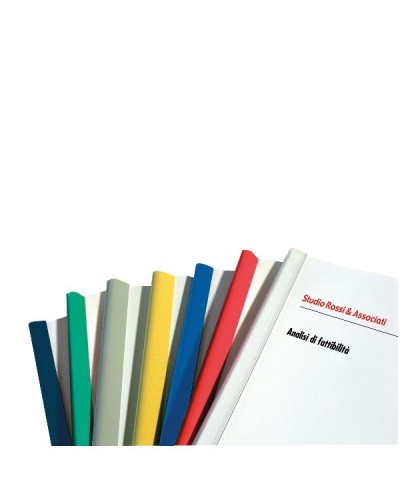 DORSINI RILEGAFOGLI PER RILEGATURA SENZA MACCHINA.COLORE BIANCO. DIAMETRO 3MM - 15 FOGLI