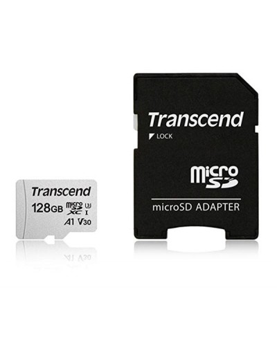TS128GUSD300S-A - microSD da 128GB, con adattatore, UHS-I U3 A1