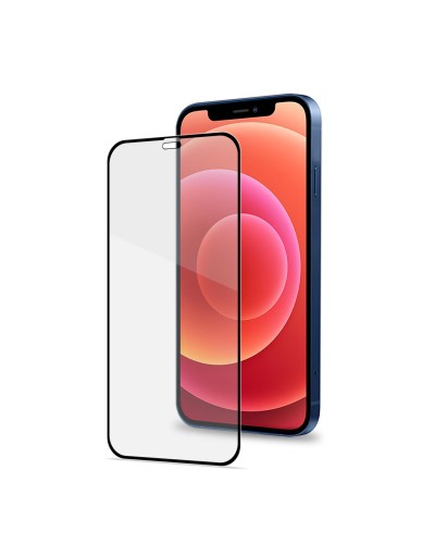 FULLGLASS - Vetro 9H con bordo colorato nero compatibile con Apple iPhone 12 Pro Max