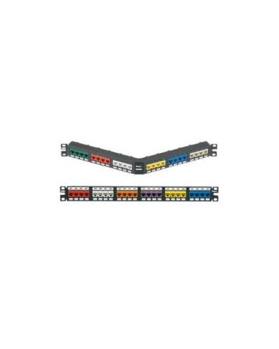 PANNELLO 1U PER 48 RJ45 MINICOM NERO