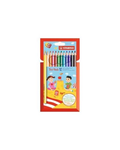AST12 STABILO TRIO MAXI 12 COLORI