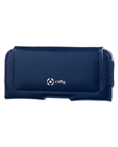 STYLE - Custodia universale in pelle sintetica con chiusura magnetica e passante cintura colore blu navy