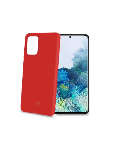 FEELING - Cover morbida in silicone liquido con finitura soft touch e bordi anti scivolo colore rosso compatibile con Samsung G
