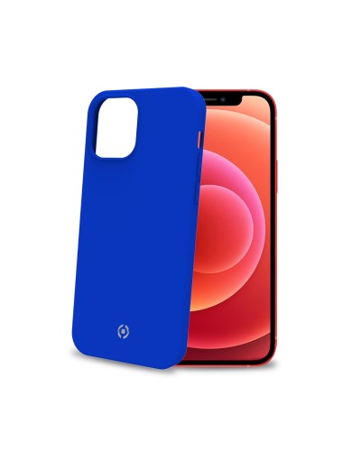 FEELING - Cover morbida in silicone liquido con finitura soft touch e bordi anti scivolo colore blu compatibile con Apple iPhon