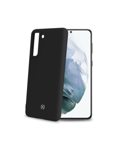 CROMO - Cover in morbido TPU con finitura soft touch colore nero compatibile con Samsung Galaxy S21+ 5G