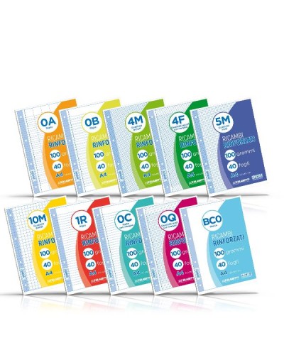 Ricambi A4 Quadri 40 Fogli 100gr