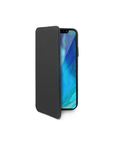 PRESTIGE - Custodia ad agenda ultrasottile con finitura morbida con effetto opaco colore nero compatibile con Apple iPhone Xs/ 