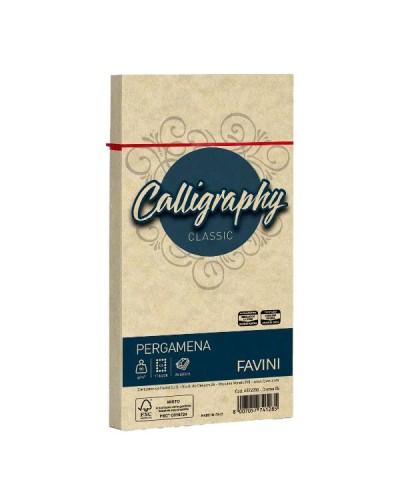 CALLIGRAPHY Buste adesive crema 11x22cm 90g/m2 25 pz