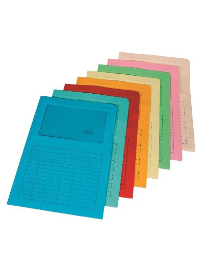 Cartelline Sintex con finestra A4, 50 pz, verde