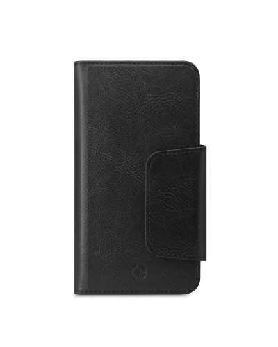 DUOMO - Custodia a libro con chiusura magnetica, slot porta carte colore nero compatibile con gli smartphone fino a 6.5" dimens
