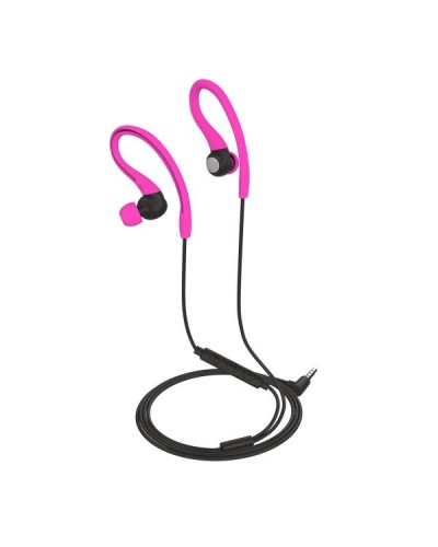 UP700ACT - Auricolare a filo stereo IN-EAR con jack 3,5mm, cavo tondo, remote control e microfono integrato, comodi archetti, l
