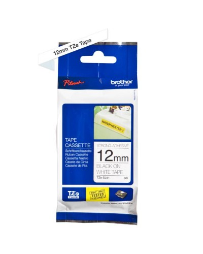 NASTRO 12MM NER0/BIANCO ADESIVO RES