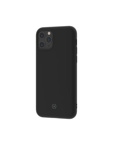 LEAF - Cover in TPU con rivestimento in silicone e finitura soft touch colore nero compatibile con Apple iPhone 11 Pro