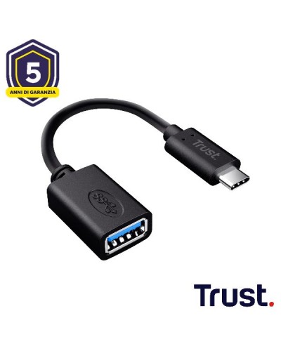 ADATTATORE DA USB-C (MASCHIO) A USB-A (FEMMINA) - TRUST CALYX - NERO