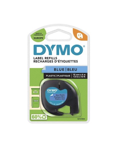Nastro DYMO LT in plastica  12mmx4mt - Blu