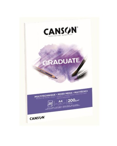 GRADUATE TECNICHE MISTE - CARTA BIANCA A4 200g/m²