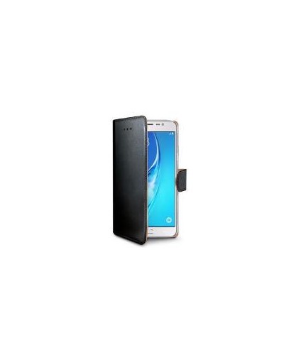 WALLY - Custodia a libro in pelle sintetica con chiusura flap magnetico, slot per carte e funzione stand colore nero compatibil