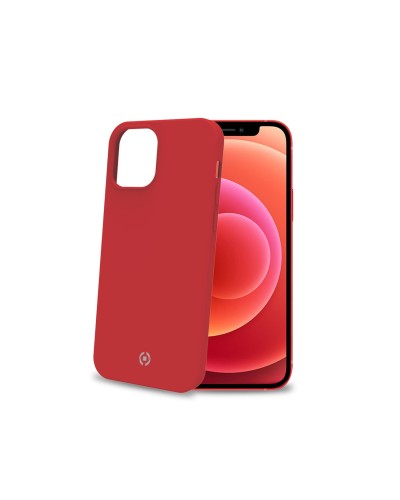 FEELING - Cover morbida in silicone liquido con finitura soft touch e bordi anti scivolo colore rosso compatibile con Apple iPh