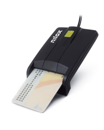 NILOX TECH - Lettore Smart card, connessione USB 2.0, compatibile con carte con chip visibile