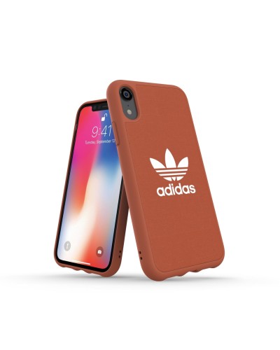 ADIDAS ORIGINALS - Cover ADICOLOR in TPU+Poliuretano colore mattone con bordi rialzati compatibile con Apple iPhone Xs Max
