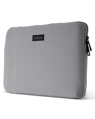 NILOX TECH - Custodia sleeve per Laptop fino a 14.1", cerniera in metallo, interni anti graffio, interni rinforzati