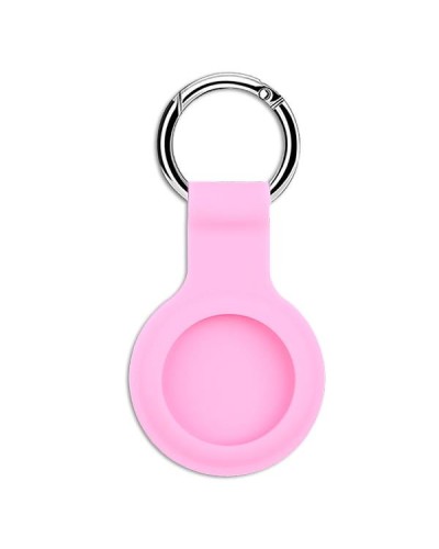AIRCASETAG - Custodia in silicone morbida con gancio in metallo compatibile con Airtag 1a Gen/2a Gen