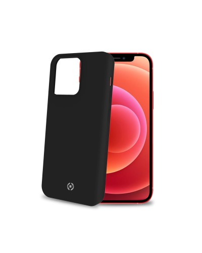 CROMO - Cover in morbido TPU con finitura soft touch colore nero compatibile con Apple iPhone 13 Pro