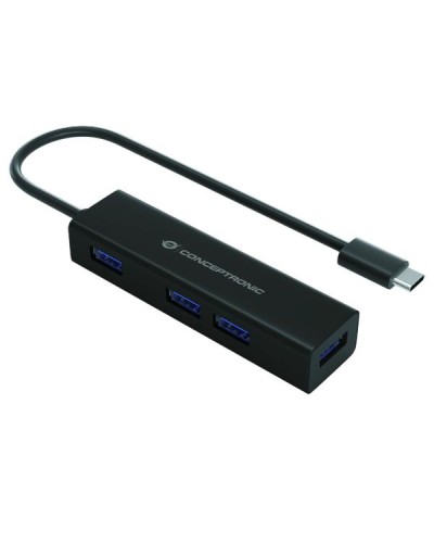 HUB USB-C 3.2 4-PORTE USB 3.0 in ALLUMINIO
