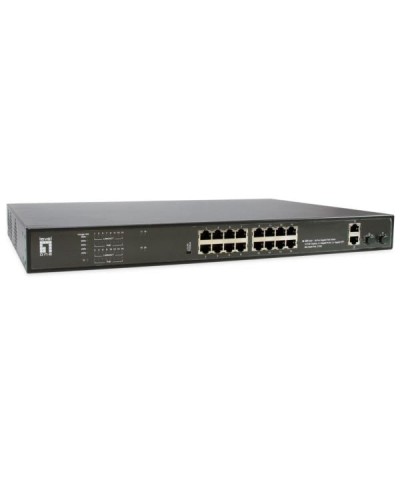 LEVELONE GEP-2021 - SWITCH 20-PORTE GIGABIT POE 802.3at/af 270W, 2x Gigabit RJ45 + 2x Gigabit SFP