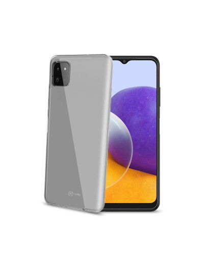 GELSKIN - Cover morbida trasparente nero in TPU compatibile con Samsung Galaxy A22 5G