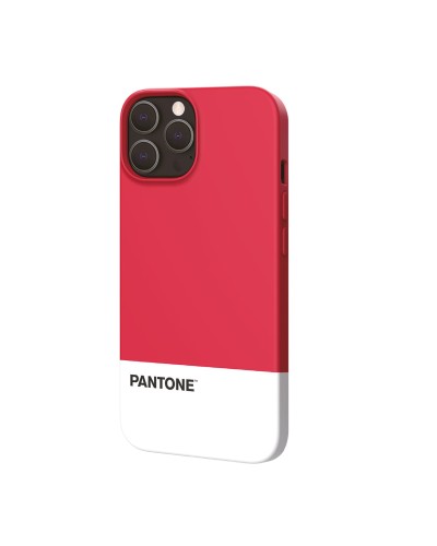 PANTONE - Cover in TPU bicolore rosso e bianco bordi anti-scivolo protezione tasti laterali compatibile con Apple iPhone 13 Pro