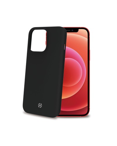 FEELING - Cover morbida in silicone liquido con finitura soft touch e bordi anti scivolo colore nero compatibile con Apple iPho