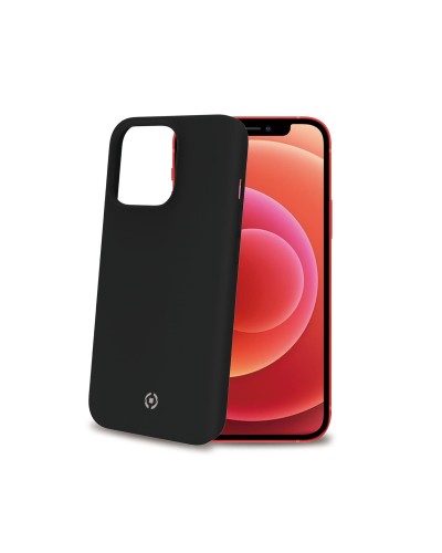 FEELING - Cover morbida in silicone liquido con finitura soft touch e bordi anti scivolo colore nero compatibile con Apple iPho