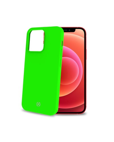 CROMO FLUO - Cover in morbido TPU con finitura soft touch colore verde fluo compatibile con Apple iPhone 13 Pro Max