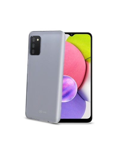 GELSKIN - Cover morbida trasparente nero in TPU compatibile con Samsung Galaxy A03s