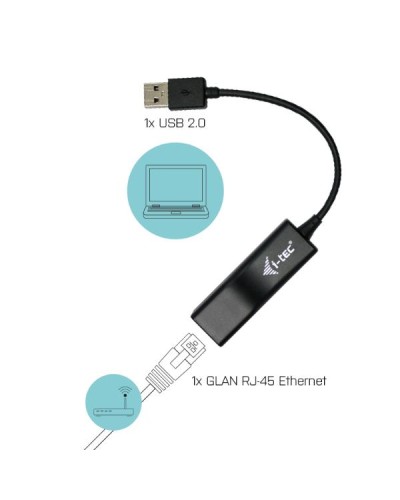 Adattatore USB 2.0 a Ethernet RJ-45