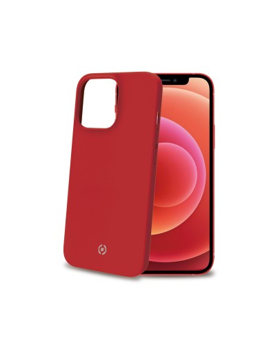 FEELING - Cover morbida in silicone liquido con finitura soft touch e bordi anti scivolo colore rosso compatibile con Apple iPh