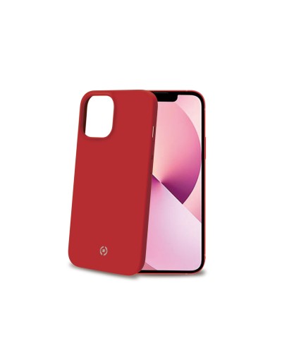 FEELING - Cover morbida in silicone liquido con finitura soft touch e bordi anti scivolo colore rosso compatibile con Apple iPh