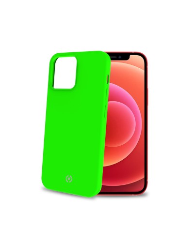 CROMO FLUO - Cover in morbido TPU con finitura soft touch colore verde fluo compatibile con Apple iPhone 13