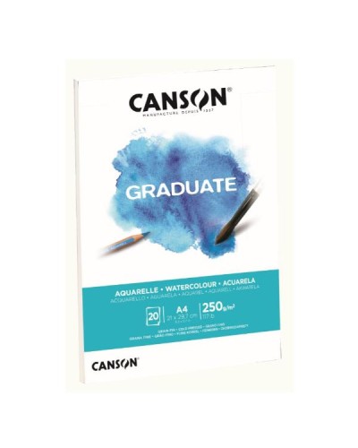 GRADUATE ACQUERELLO - GRANA FINE A4 250 g/m²