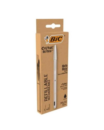 CRISTAL RE NEW 1MM NERO 1+2REFILL